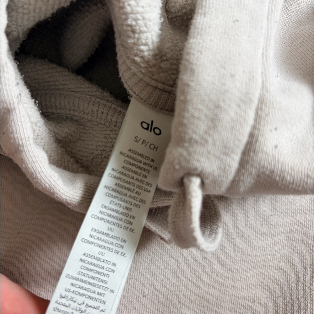 ALO Yoga Hoodie in Beige - Picture 3 of 4